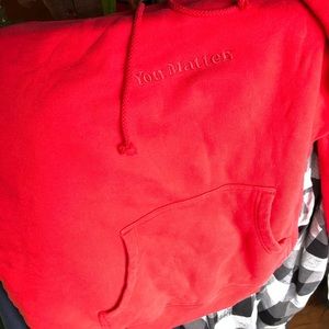 You Matter. Monochromatic Red Hoodie